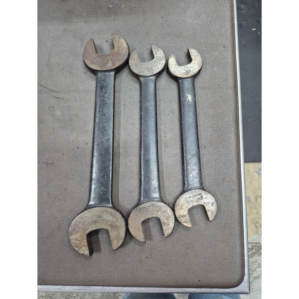 Vintage Armstrong USA Open End Wrench Set 33 34 37-A 787‎ Vintage Auto Tools